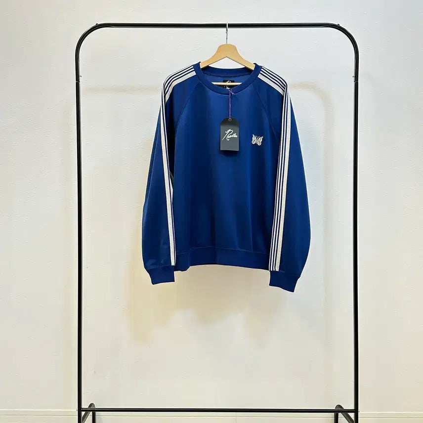 [BUNJANG] Needles Royal Blue Track Sweatshirt XL / 니들스 로얄블루 맨투맨 트랙맨투맨 XL사이즈 ( A2294 )