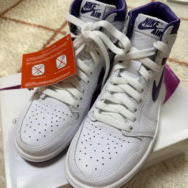 [BUNJANG] Nike Air Jordan 1 High OG Court Purple Women's Shoes / 나이키 조던1 하이 OG 코트 퍼플 235 새상품