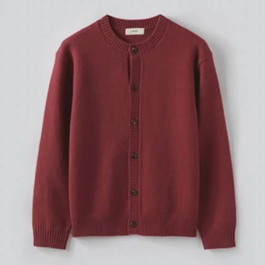 [BUNJANG] Fabrega Mild Wool Round Cardigan Red / (3) 파브레가 마일드 울 라운드 가디건 레드