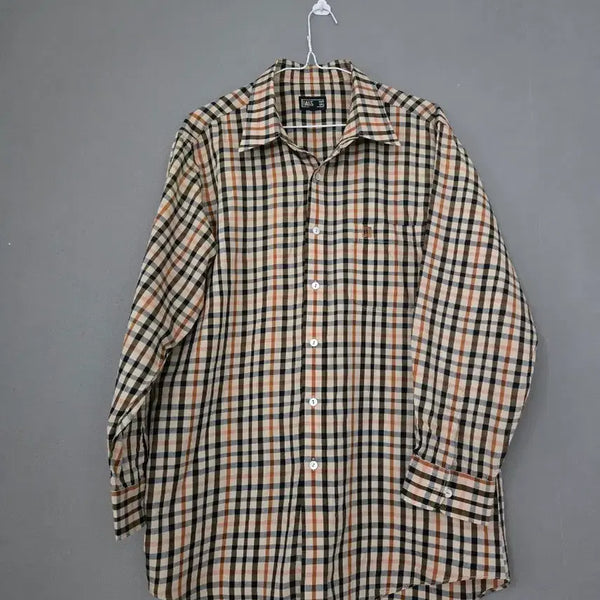 [BUNJANG] Daks Signature Check Shirt / 닥스 시그니처 체크 남방 셔츠 110