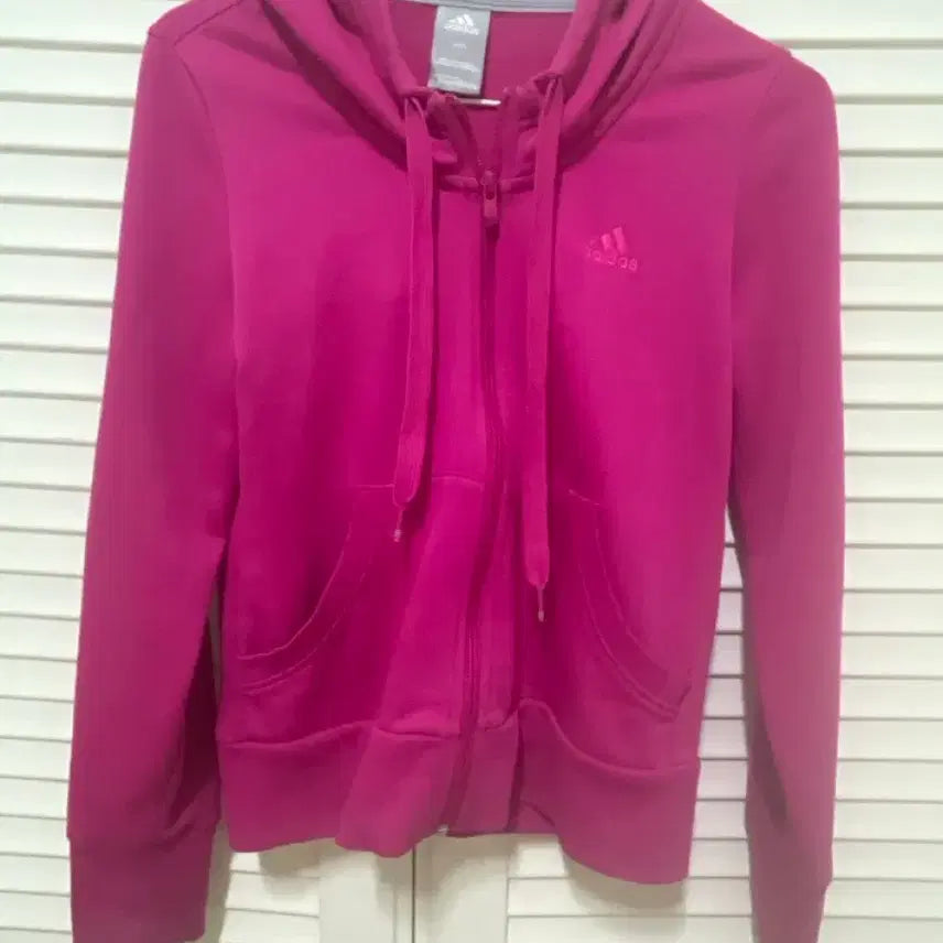 [BUNJANG] Adidas Women's Pink Hooded Zip-Up Jacket / 아디다스 핑크색 후드집업