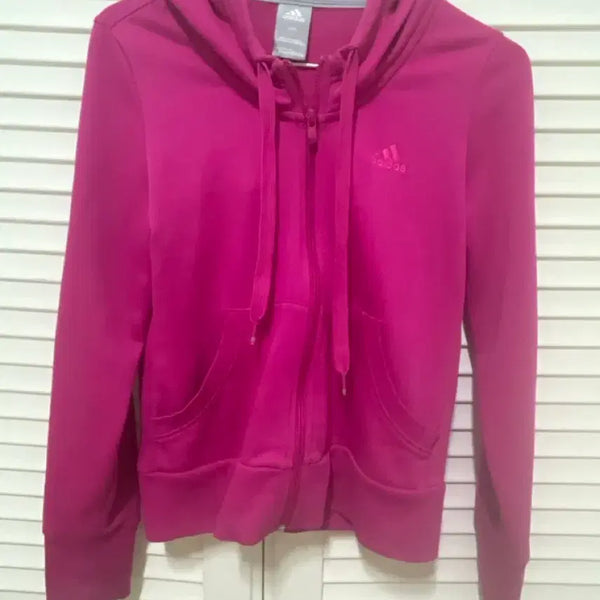 [BUNJANG] Adidas Women's Pink Hooded Zip-Up Jacket / 아디다스 핑크색 후드집업