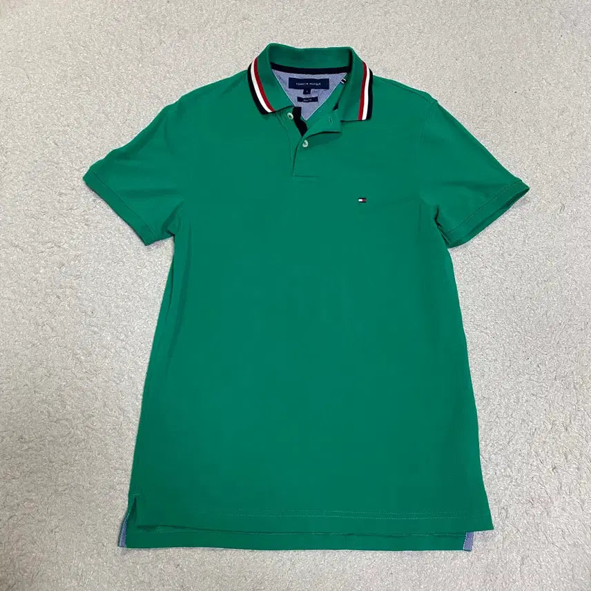 [BUNJANG] Tommy Hilfiger Green Short Sleeve Polo Shirt Size S / 타미힐피거 그린 반팔 카라티 s