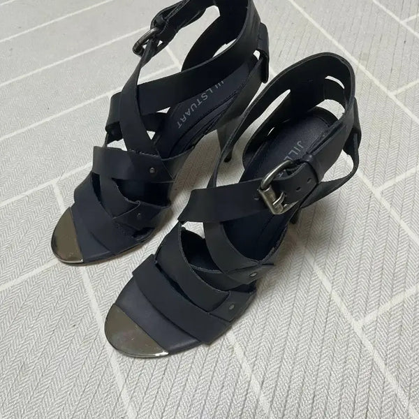 [BUNJANG] JILLSTUART Black Metallic Heel Shoes (230) / 새상품) 질스튜어트 블랙 메탈릭 힐 230