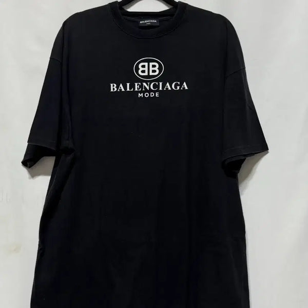 [BUNJANG] Balenciaga BB Logo Short Sleeve T-Shirt / M 발렌시아가 BB 로고 반팔티