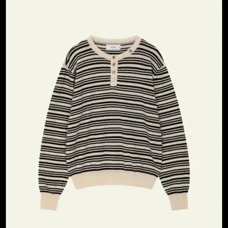 [BUNJANG] Waveness Henley Neck Knit / [1] 웨이비니스 헨리넥 니트