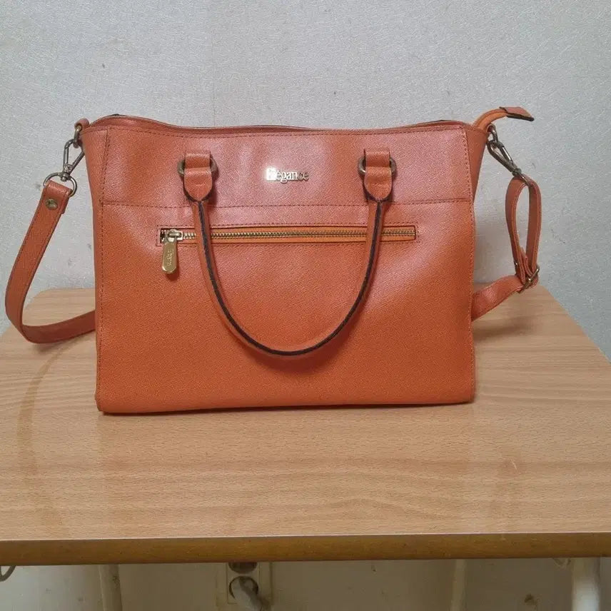 [BUNJANG] Elegance Orange Tote Bag / Crossbody Bag / (새상품) Elegance 오렌지 토트백 겸 크로스백