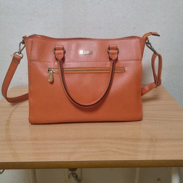 [BUNJANG] Elegance Orange Tote Bag / Crossbody Bag / (새상품) Elegance 오렌지 토트백 겸 크로스백