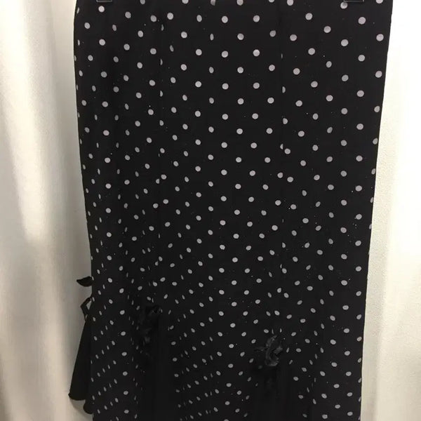 [BUNJANG] Vintage Black Polka Dot Ribbon Mini Skirt / 빈티지 블랙 도트 땡땡이 리본 스커트 치마 모리걸히피y2k갸루