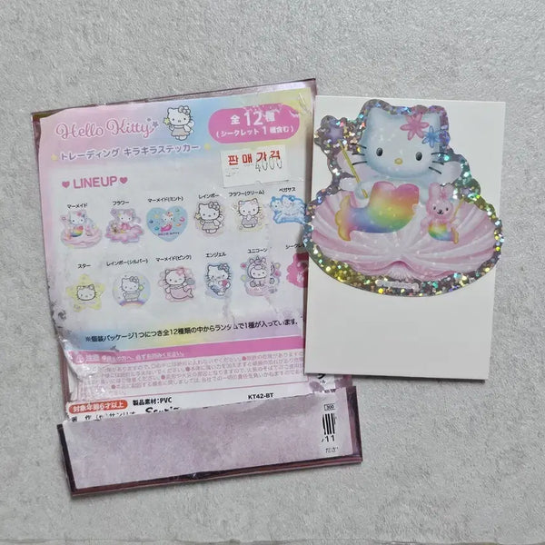 [BUNJANG] Sanrio Hello Kitty Trading Glitter Sticker / 산리오 헬로키티 트레이딩 반짝 스티커