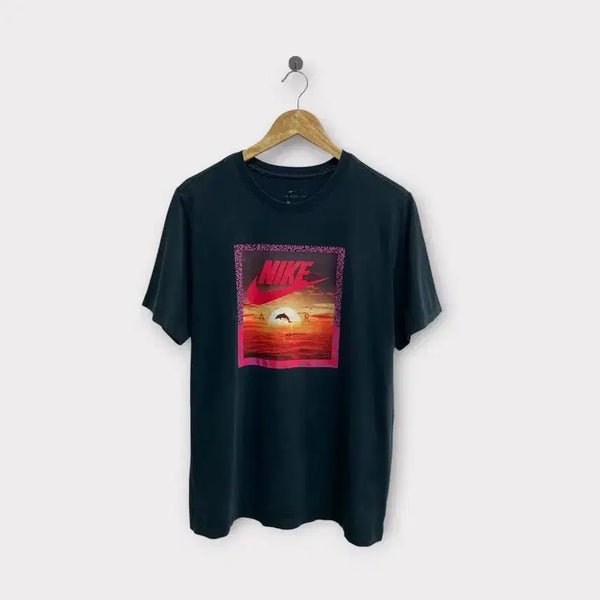[BUNJANG] Nike Box Big Logo Running T-Shirt Navy L / 나이키 박스 빅로고 러닝 네이비 반팔티 L