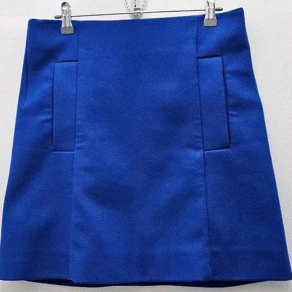 [BUNJANG] COS Blue Wool Mini Skirt / COS블루 컬러 울 미니 스커트