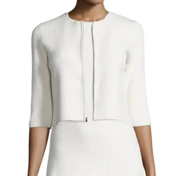 [BUNJANG] Theory Knit Dress Cropped Jacket Set Ivory / 띠어리 니트 드레스 니트 크롭 자켓 아이보리