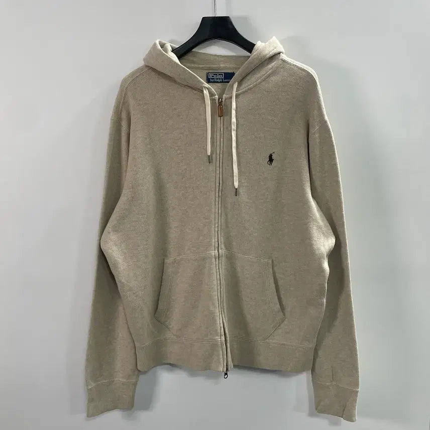 [BUNJANG] Polo Ralph Lauren Beige Two-Way Hooded Zip-Up / 폴로 랄프로렌 베이지 투웨이 후드집업 (on.363)