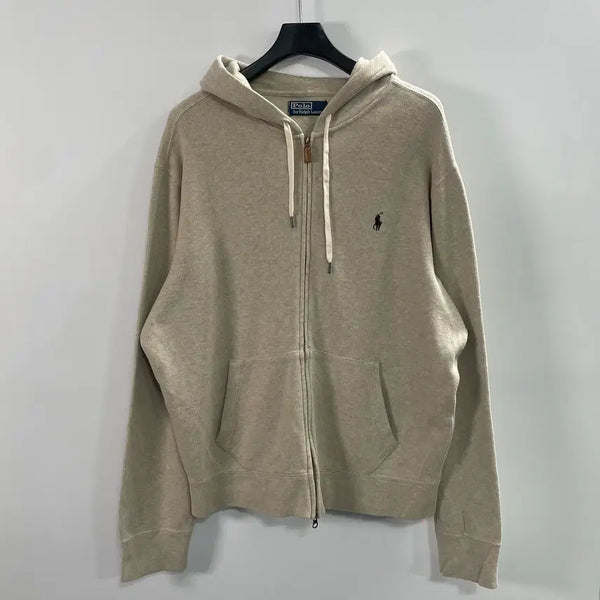 [BUNJANG] Polo Ralph Lauren Beige Two-Way Hooded Zip-Up / 폴로 랄프로렌 베이지 투웨이 후드집업 (on.363)