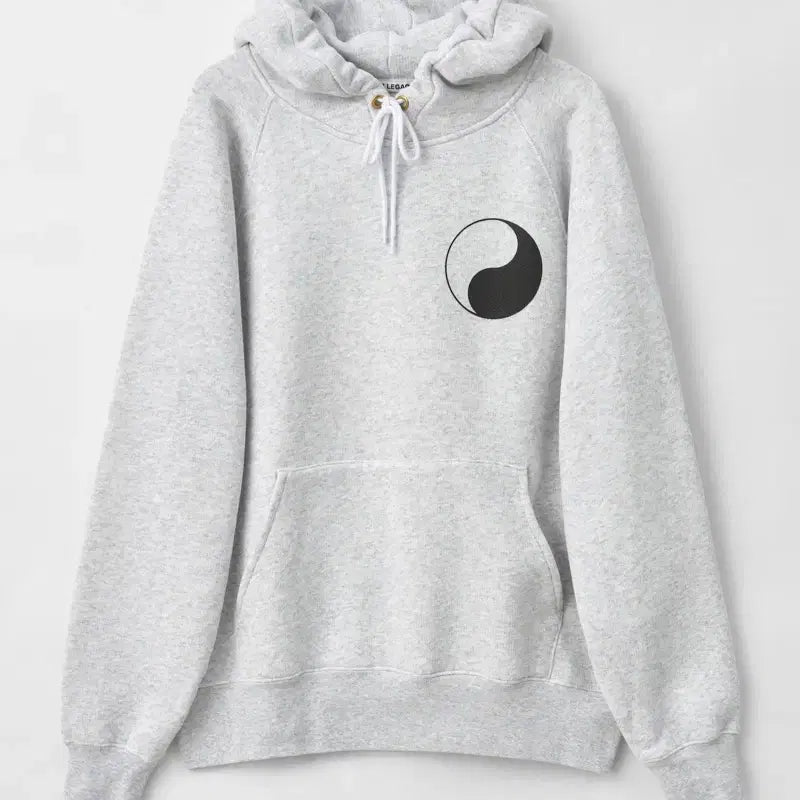 [BUNJANG] Our Legacy Work Shop Grey Melange Yin Yang Print Hoodie / [46] 아워레가시 워크샵 후드 그레이 멜란지 음양 프린트 | 워크숍회색