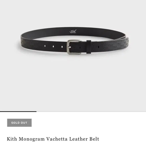 [BUNJANG] Kith Monogram Vachetta Leather Belt / 키스 모노그램 남성 가죽 벨트(Kith Monogram Vachetta)