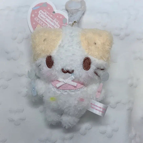 [BUNJANG] Sanrio Marshmallow Spinns Furufuru Mascot Keychain / 산리오 마슈마로 스핀즈 후루후루 마스코트 키링
