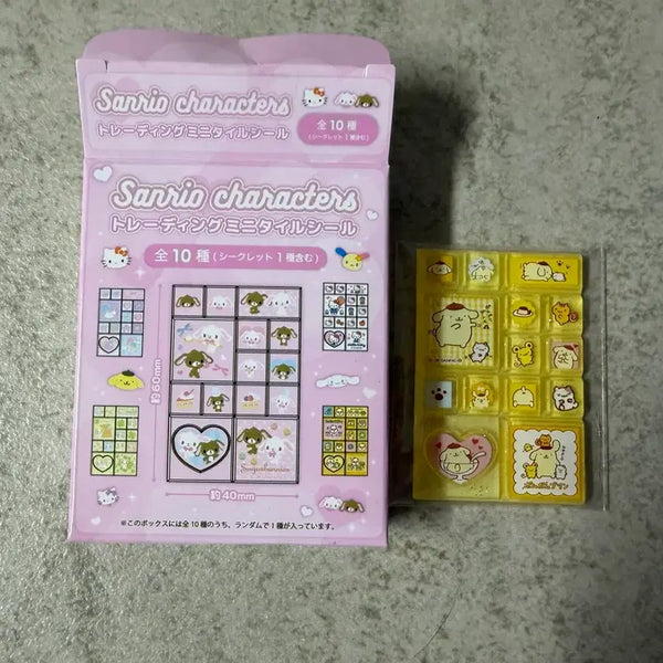 [BUNJANG] Sanrio Pompompurin Trading Mini Tile Random Sticker / 산리오 트레이딩 미니타일 랜덤 스티커 폼폼푸린