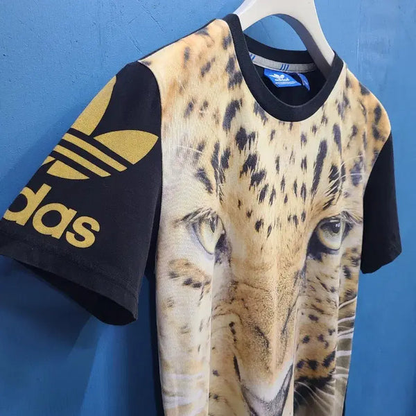 [BUNJANG] Adidas Cheetah Leopard Print Short Sleeve T-Shirt / 아디다스 치타 호피 레오파드 반팔티