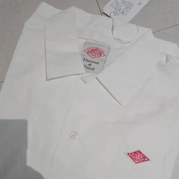 [BUNJANG] Danton White Short Sleeve Shirt / 단톤 기본 셔츠