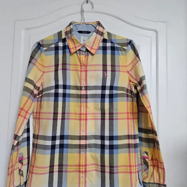 [BUNJANG] Hazzys Women's Short-Sleeve Button-Up Shirt / 헤지스 앞뒤예쁨 셔츠 남방 얇은 셔츠