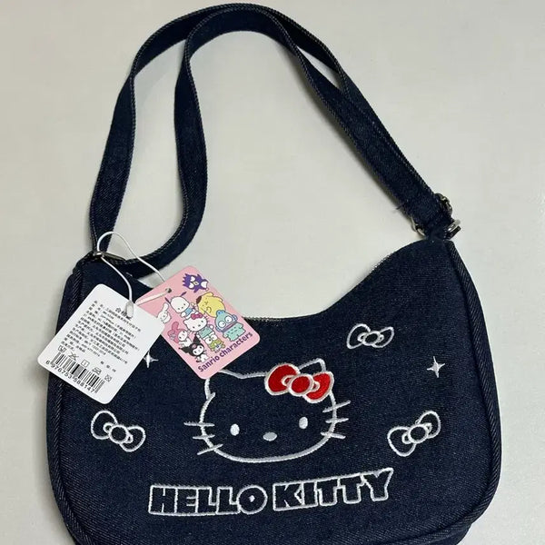 [BUNJANG] Hello Kitty Denim Shoulder Bag / 헬로키티 데님 숄더백