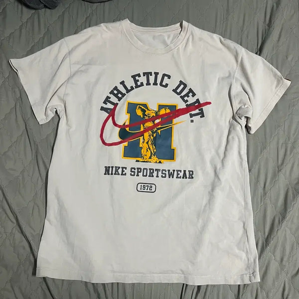 [BUNJANG] Nike Athletic T-Shirt L Ivory Vintage Sportswear / 나이키 애슬레틱 반팔 L 빈티지 스포츠웨어 반팔티 아이보리