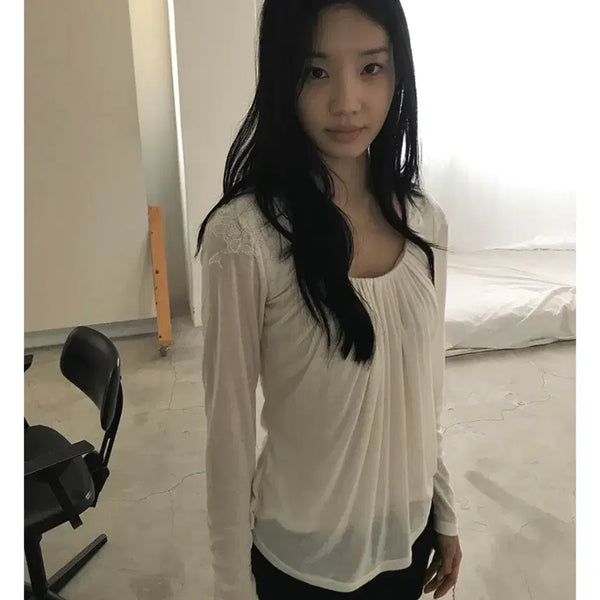 [BUNJANG] Satomi Radio Drape Shirring Top / 사토미라디오 Drape shirring top