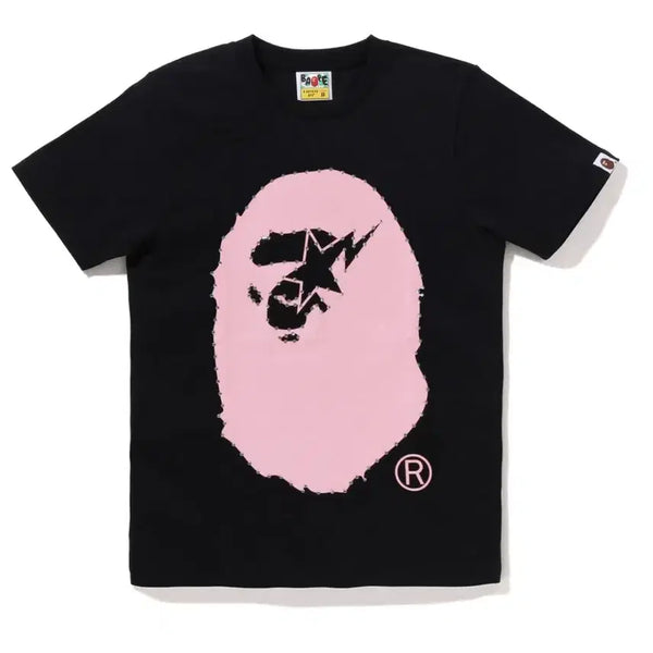 [BUNJANG] BAPE Crystal Tone Star Eye Big Ape Head T-Shirt Black / 베이프 크리스탈톤 스타 아이 빅 에이프 헤드 티셔츠 블랙