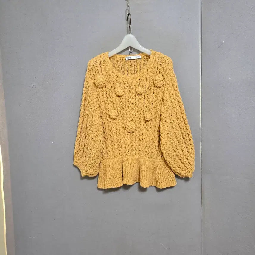 [BUNJANG] Zara Floral Knit Sweater / 자라 꽃뜨게이쁜 니트 S   n5520