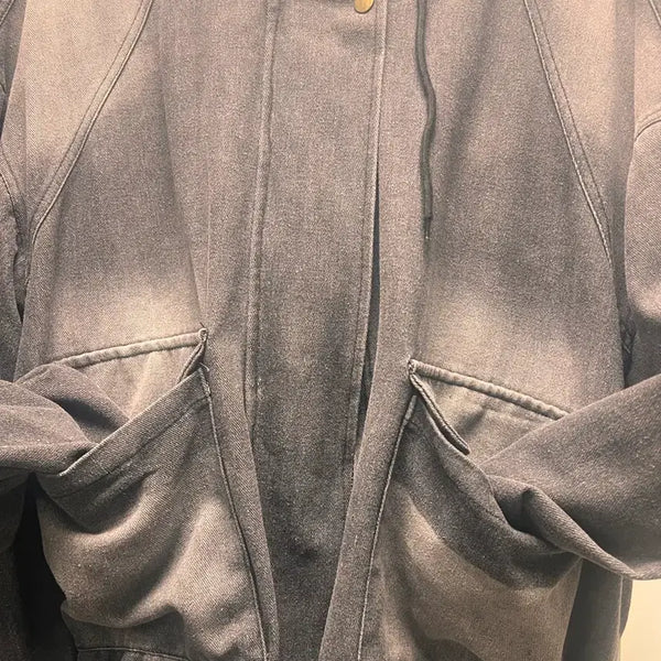 [BUNJANG] Black Denim Hooded Jacket / 후드 흑청자켓