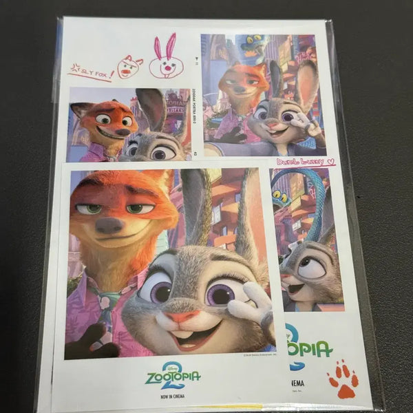 [BUNJANG] Zootopia Polaroid Photo Set / 주토피아 폴라로이드, 4컷 사진 미개봉
