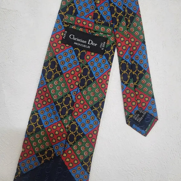 [BUNJANG] Dior Vintage Pattern Necktie Scarf / 빈티지 디올 패턴 넥타이 스카프