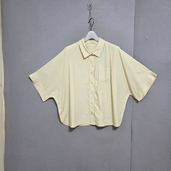 [BUNJANG] BCBG Oversized Blouse Beige Nylon Blend / BCBG 박시한 블라우스 55  n5527