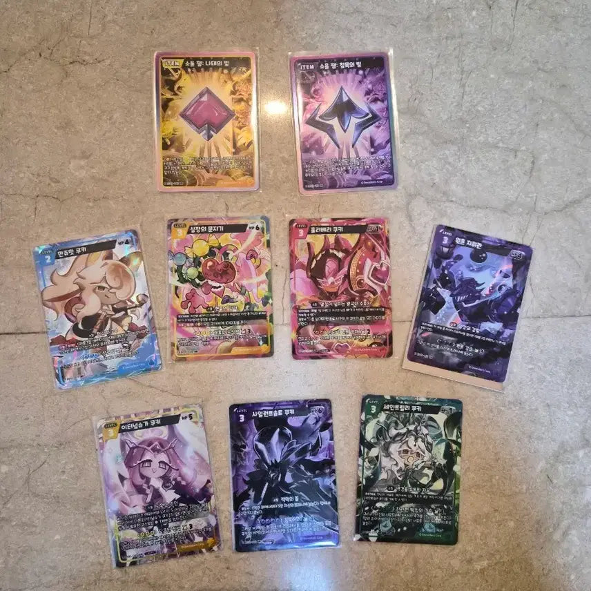 [BUNJANG] Cookie Run Card Set - Series 10 Paradise of Passion & Sloth & Catacombs of Silence (9 Types) / 쿠키런 카드 10탄 열정과 나태의 낙원 & 침묵의 카타콤 카드 9종세트