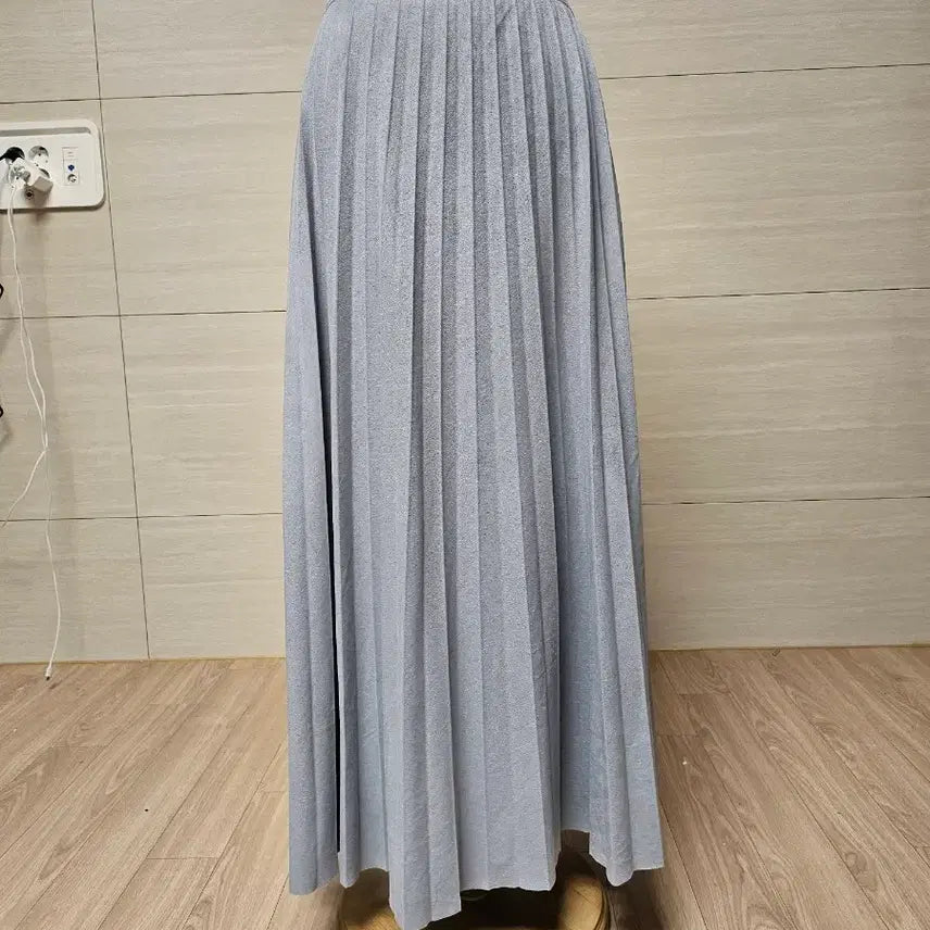[BUNJANG] Suede Pleated Long Skirt / 스웨이드 플리츠 롱스커트