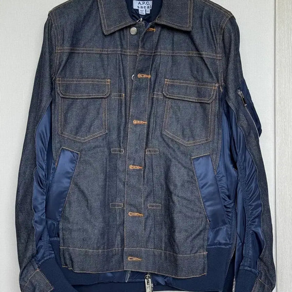 [BUNJANG] A.P.C. x Sacai Collaboration Navy Jacket (XS) / apc 사카이 콜라보 자켓 새제품 apc x sacai