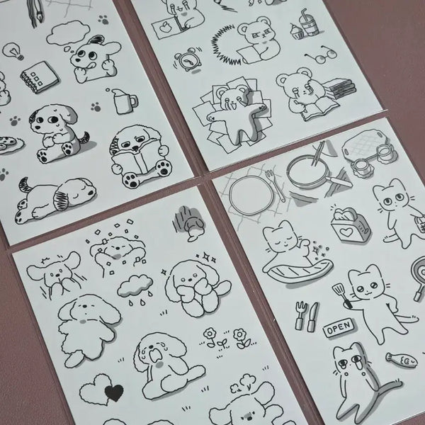 [BUNJANG] Bundle Set: Speech Bubble Stickers & Character Stickers / 24. [일괄] 다꾸스티커 / 말풍선스티커(플레플레)