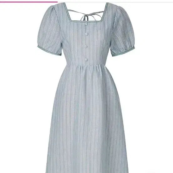 [BUNJANG] Focus Ethnic Puff Short Sleeve Long Dress / 포커스 에스닉  퍼프 반팔 롱 원피스 새상품