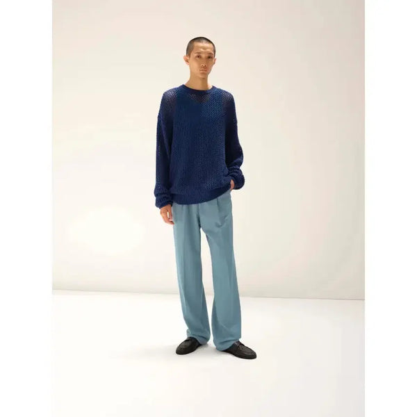 [BUNJANG] Auralee Hard Twist Wool Slacks Pants - Blue Grey / [4] 오라리 하드 트위스트 울 슬랙스 팬츠 - 블루 그레이