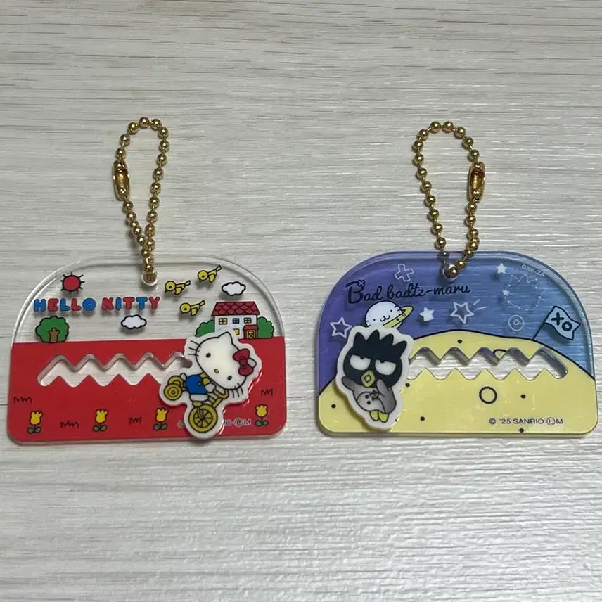 [BUNJANG] Sanrio Hello Kitty & Badtz-Maru Acrylic Keychain Gacha Bundle Set / 산리오 헬로키티 배드바츠마루 아크릴 키링 가챠 일괄