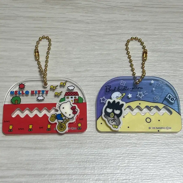 [BUNJANG] Sanrio Hello Kitty & Badtz-Maru Acrylic Keychain Gacha Bundle Set / 산리오 헬로키티 배드바츠마루 아크릴 키링 가챠 일괄