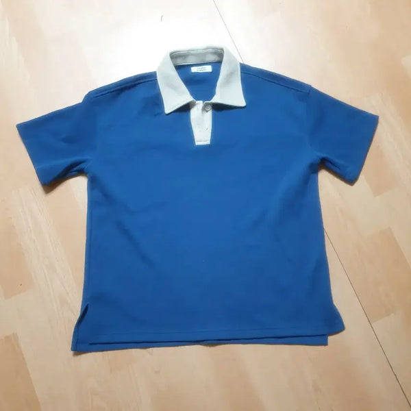 [BUNJANG] Studio Tomboy Collar T-shirt Blue / 스튜디오 톰보이 카라티 블루 F.59.67.상태좋음