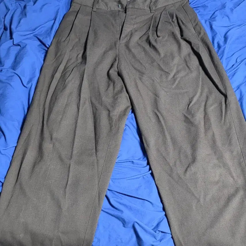 [BUNJANG] Arban Wool Wide Pintuck Slacks Brown L / 아르반 울 와이드 핀턱 슬랙스 브라운 L