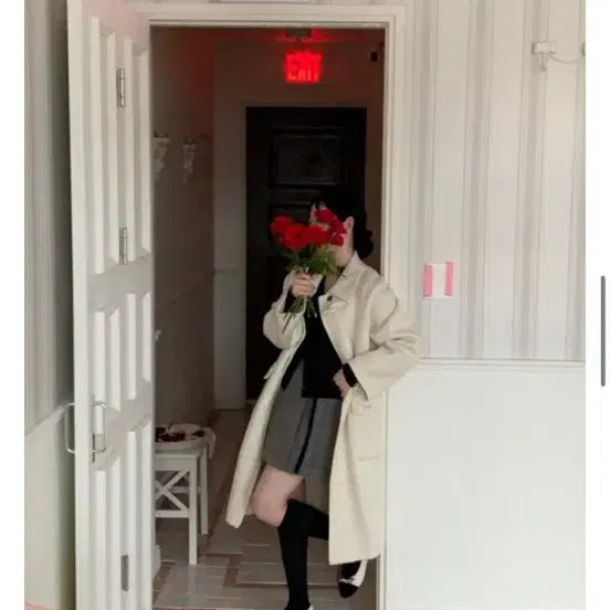 [BUNJANG] Reminiscence Handmade Duffle Coat Ivory / 레미니센스 핸드메이드 떡볶이코트 아이보리