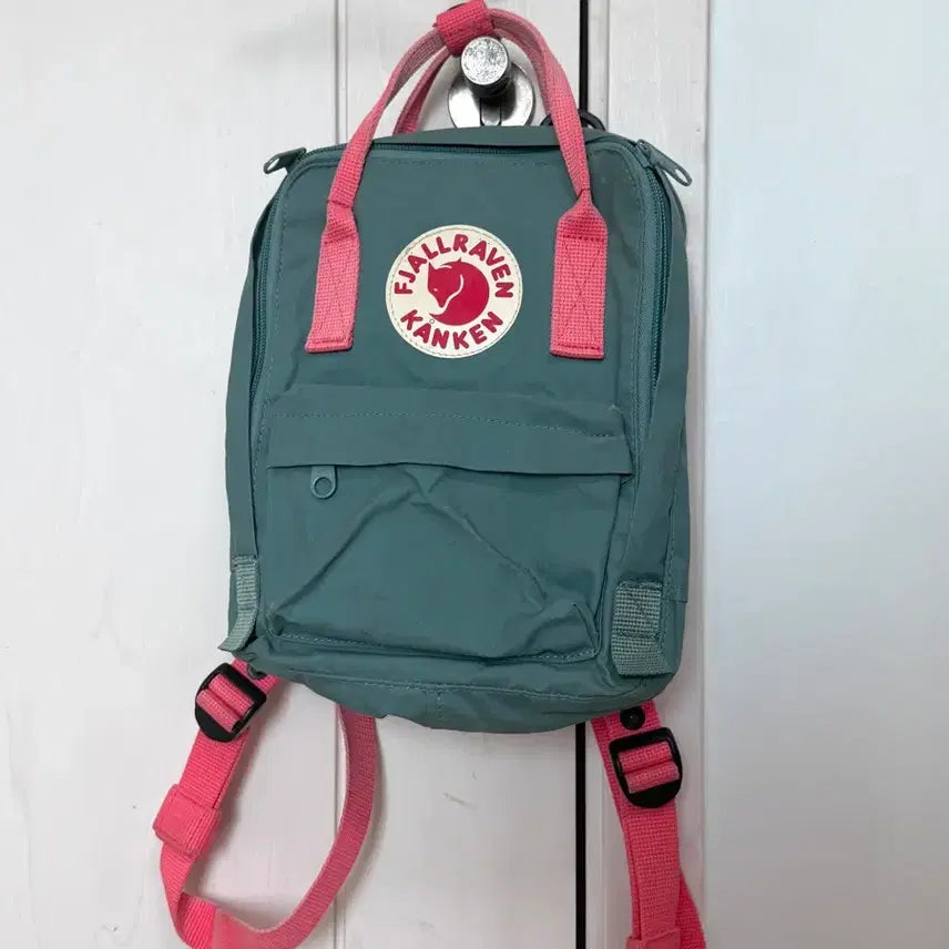 [BUNJANG] Fjällräven Kånken Mini Backpack - Teal/Pink / 피엘라벤 칸켄 미니 백팩 틸 청록색+핑크