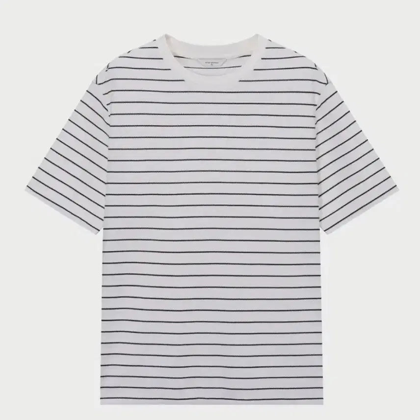 [BUNJANG] Mind Bridge Twill Stripe Short Sleeve Knit T-Shirt / [실착1회] 마인드브릿지 트윌 스트라이프 여름 반팔 니트 티셔츠 100