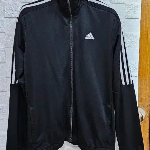 [BUNJANG] Adidas 3-Stripes Track Top Jersey Black L / 아디다스 삼선 트랙탑 블랙 져지 L