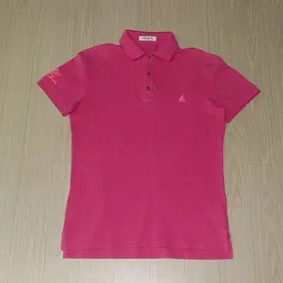 [BUNJANG] Beanpole Pink Short Sleeve Polo Shirt Size 100 / (100)A152. 빈폴/핑크 반팔카라티